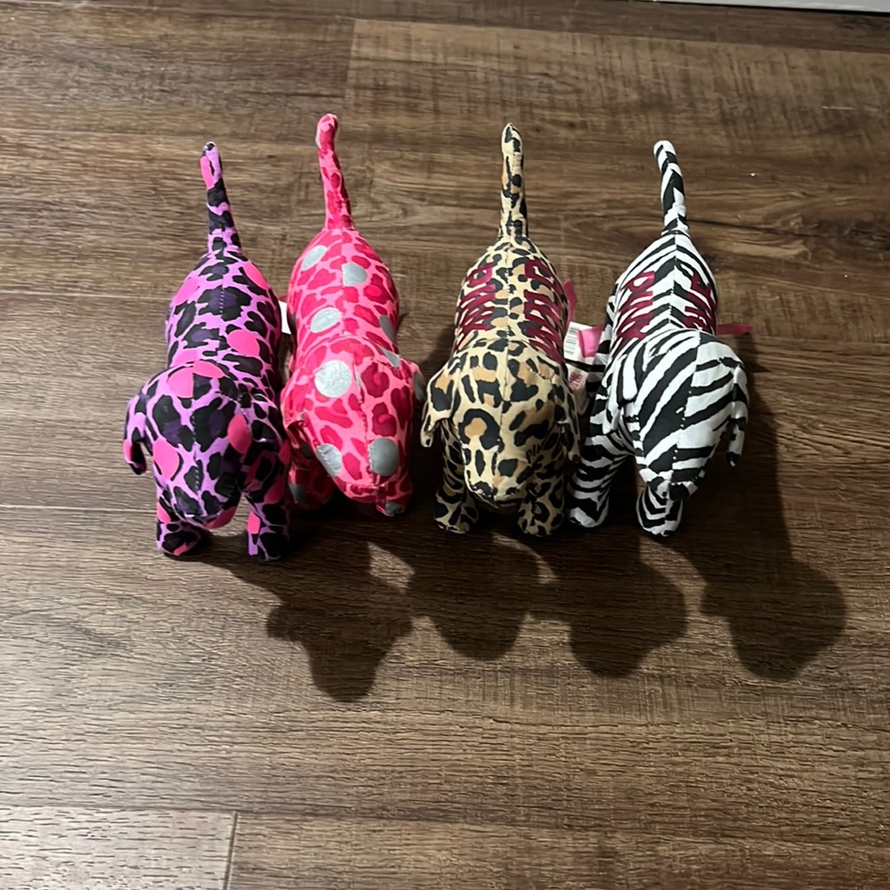 Victoria’s Secret pink plush dogs